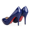 Women Work Shoes Pointed Thin High Heel Night Club  blue