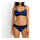 Women¡¯s Sexy Swimwear Swimsuit Bikini Set Microgroove Printing   blue  S - Mega Save Wholesale & Retail