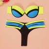 Assorted Color Sexy Bikini Swimwear Swimsuit Bathing Suit Splicing  blue - Mega Save Wholesale & Retail - 1