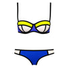 Bikini Set Fashionable Chromatic Color Sexy Camisole Swimwear Swimsuit  blue  S - Mega Save Wholesale & Retail
