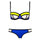 Bikini Set Fashionable Chromatic Color Sexy Camisole Swimwear Swimsuit  blue  S - Mega Save Wholesale & Retail