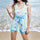 Korean Flat Angle SPA Swimwear Swimsuit Bathing Suit  blue - Mega Save Wholesale & Retail - 1