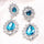 C124 explosion models in Europe and America exaggerated diamond earrings diamond flower earrings  Hot new jewelry  BLUE - Mega Save Wholesale & Retail - 1