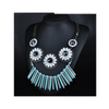 European Fashionable Necklace Alloy Tassel Pearl Bohemian Woman Necklace   blue - Mega Save Wholesale & Retail