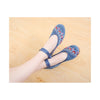 2016 Spring Embroidered Shoes High Heeled Shoes Square Dacne Manual Embroidery National Style Dancing Shoes   blue - Mega Save Wholesale & Retail