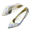 Pattern High Heel Pointed Thin Heel Shoes Rhinestone  Women Plus Size   blue - Mega Save Wholesale & Retail - 1