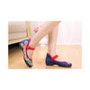 Colorful Phoenix Old Beijing Blue Woman Dance Shoes in Square National Style with Embroidery & Ankle Straps - Mega Save Wholesale & Retail - 2