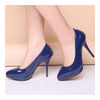 Women Work Shoes Pointed Thin High Heel Night Club  blue - Mega Save Wholesale & Retail - 2