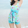 Korean Flat Angle SPA Swimwear Swimsuit Bathing Suit  blue - Mega Save Wholesale & Retail - 2