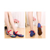 Colorful Phoenix Old Beijing Blue Woman Dance Shoes in Square National Style with Embroidery & Ankle Straps - Mega Save Wholesale & Retail - 3