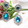 C124 explosion models in Europe and America exaggerated diamond earrings diamond flower earrings  Hot new jewelry  BLUE - Mega Save Wholesale & Retail - 3