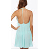 Sexy women Summer Casual Cotton Sleeveless Evening Party Beach Dress Short Mini Dress Light blue - Mega Save Wholesale & Retail - 2