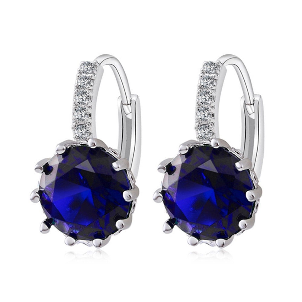 Korean Fashionable Round Zircon Earings