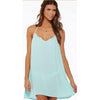 Sexy women Summer Casual Cotton Sleeveless Evening Party Beach Dress Short Mini Dress Light blue - Mega Save Wholesale & Retail - 1