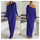 Party Maxi Women Ladies One Soulder Sexy Irregular Split Dress Blue S - Mega Save Wholesale & Retail - 2