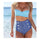 Swimwear Swimsuit Bikini Vintage High Waist Point   blue point  S - Mega Save Wholesale & Retail - 1