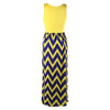 Wave Stripe Dress Sleeveless Vest Skirt  yellow   S - Mega Save Wholesale & Retail - 2