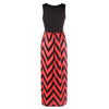 Wave Stripe Dress Sleeveless Vest Skirt   watermelon red   S - Mega Save Wholesale & Retail - 2