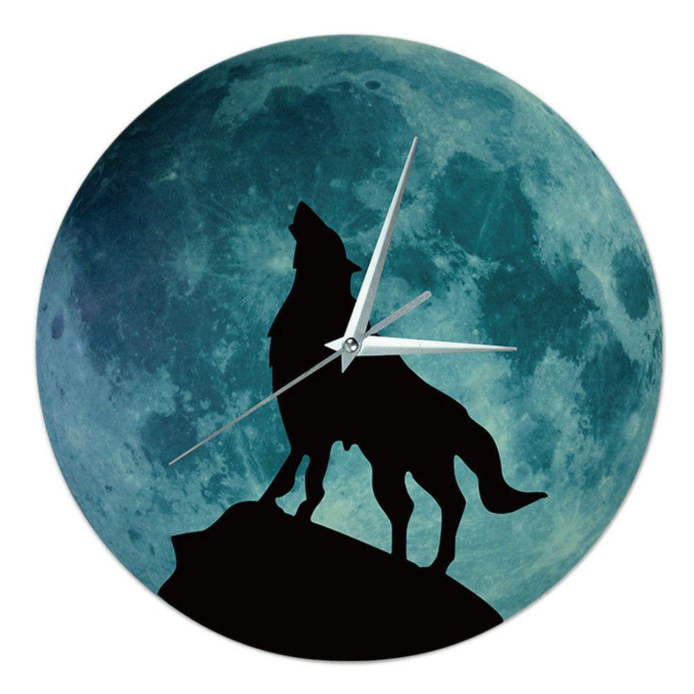Noctilucent Wolf Simple Wall Clock    wolf - Mega Save Wholesale & Retail