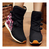 Wave Vintage Beijing Cloth Shoes Embroidered Boots black - Mega Save Wholesale & Retail - 2