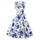 Fashioanble Printing Big Peplum Sleeveless Dress   S - Mega Save Wholesale & Retail - 1