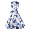 Fashioanble Printing Big Peplum Sleeveless Dress   S - Mega Save Wholesale & Retail - 2