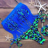 Tassel Bikini Leopard Print Swimwear Swimsuit Bathing Suit  blue tassel - Mega Save Wholesale & Retail - 1