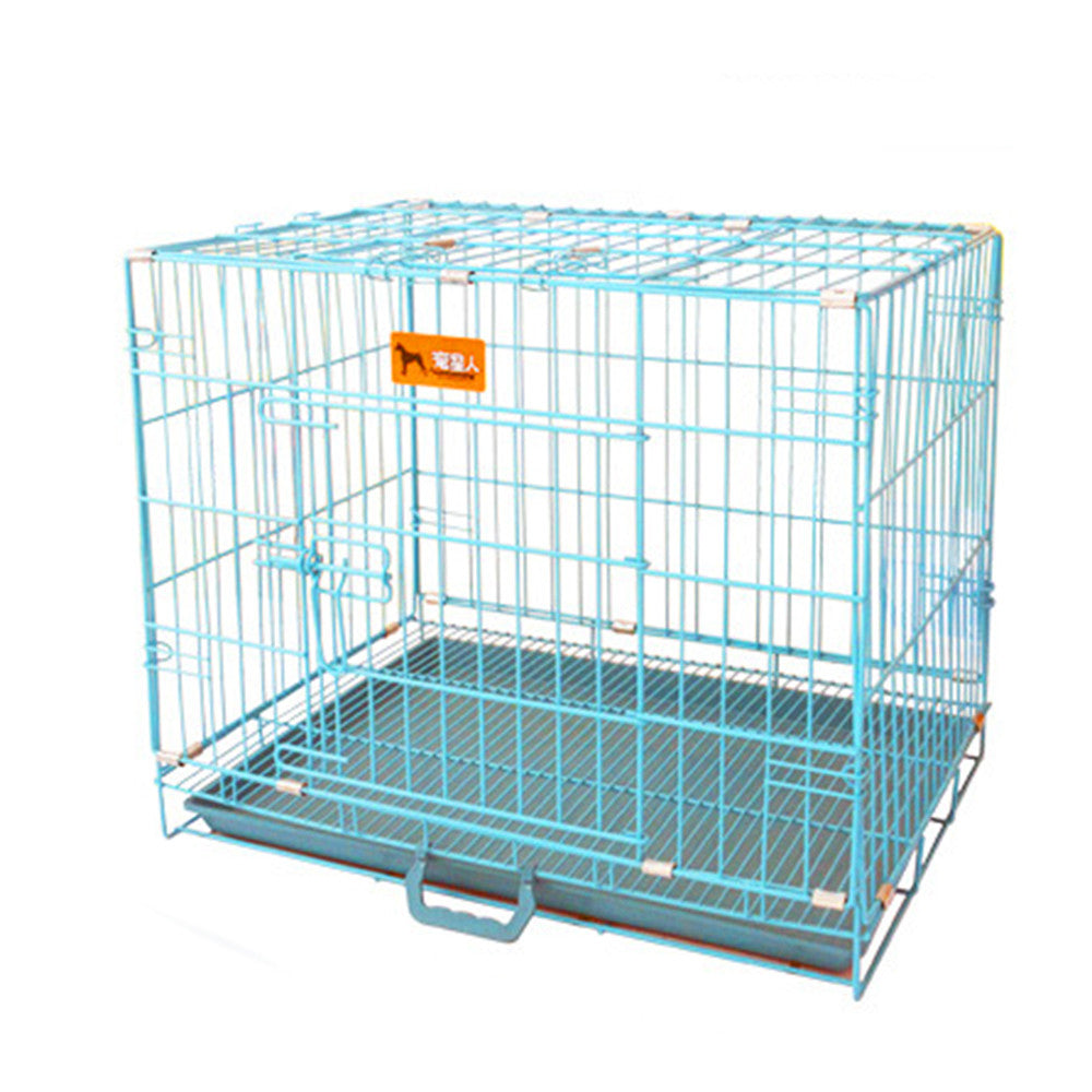 dog cage pet cage wire cage cat cage folded cage different size   35cm   Blue - Mega Save Wholesale & Retail - 1
