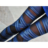 New Women Sexy PU Leather Stretchy Bandage Leggings Skinny Pants Trousers blue - Mega Save Wholesale & Retail