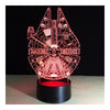 3D Star War Millennium Falcon Projector Night Bulb USB Powered LED Lights Desk Lamp - Mega Save Wholesale & Retail - 3