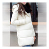 Down Coat Woman Middle Long Slim Plus Size Winter   white   M - Mega Save Wholesale & Retail - 2