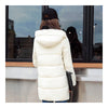 Down Coat Woman Middle Long Slim Plus Size Winter   white   M - Mega Save Wholesale & Retail - 3