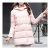 Down Coat Woman Middle Long Slim Plus Size Winter   pink    M - Mega Save Wholesale & Retail - 1