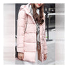 Down Coat Woman Middle Long Slim Plus Size Winter   pink    M - Mega Save Wholesale & Retail - 2