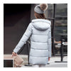 Down Coat Woman Middle Long Slim Plus Size Winter    grey   M - Mega Save Wholesale & Retail - 2