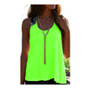 Lace Splicing Sleeveless Back Hollow Vest   fluorescent green   S - Mega Save Wholesale & Retail