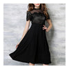 High-end Lace Embroidery Splicing Chiffon Dress    S - Mega Save Wholesale & Retail - 1