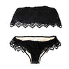 Sexy Lace Bikini Set Swimwear Swimsuit  black  S - Mega Save Wholesale & Retail