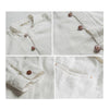 Stand Collar Jacket Flax Coat Slim Man   white  M - Mega Save Wholesale & Retail - 4