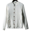 Stand Collar Jacket Flax Coat Slim Man   white  M - Mega Save Wholesale & Retail - 1