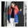 Woman Thick Warm Loose Middle Long Down Coat   red blue   L - Mega Save Wholesale & Retail - 2