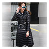 Hooded Thin Light Middle Long Down Coat Slim Woman    black   S - Mega Save Wholesale & Retail - 2