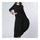 Muslim Garments Paillette Sleeve Dress   black   M
