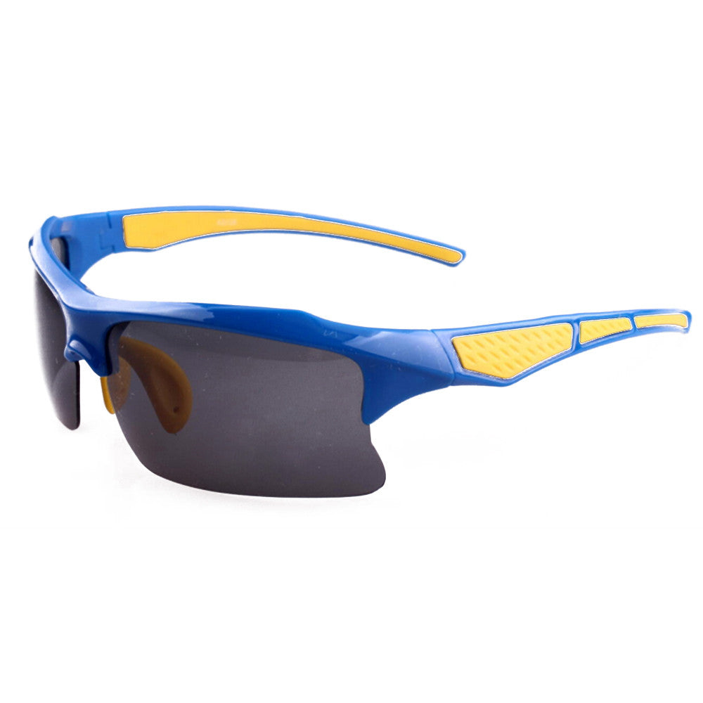 XQ-128 Driving Riding Outdoor Sports Polarized Glasses    bright blue yellow/polarized grey