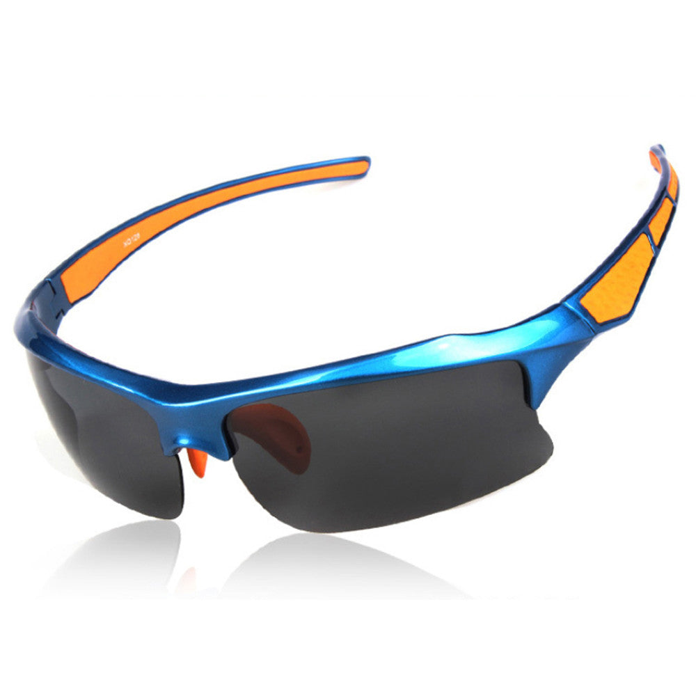XQ-128 Driving Riding Outdoor Sports Polarized Glasses    bright blue/polarized grey/orange