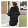 Winter Woman Loose Thick Warm Down Coat Middle Long   black   S - Mega Save Wholesale & Retail - 3