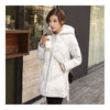Winter Woman Loose Thick Warm Down Coat Middle Long   grey   S - Mega Save Wholesale & Retail - 1