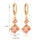 Stylish Square Zircon Earrings   gold plated yellow zircon - Mega Save Wholesale & Retail - 4