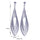 18K Platinum Galvanized Zircon Ear Studs - Mega Save Wholesale & Retail - 5