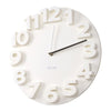 Creative Round Simple 3D Digital Wall Clock   white - Mega Save Wholesale & Retail - 1